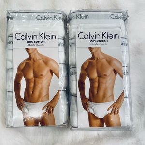 CALVIN KLEIN NWT MENS COTTON BREIFS SET OF TWO PACKAGES
